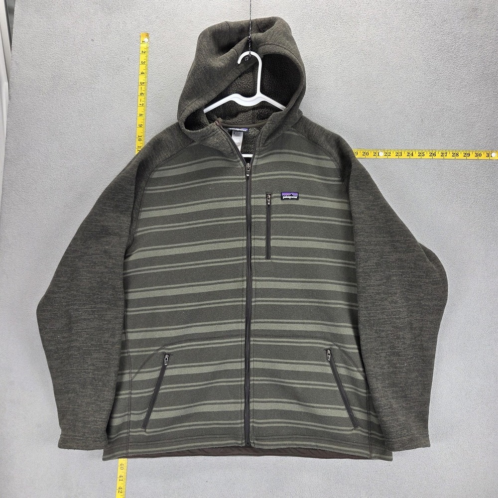 Patagonia Jacket Mens 2XL Green Better Sweater Hoody Full Zip Fleece